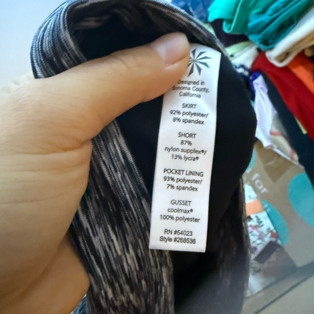 Athleta Gray Space Dye 2 in 1 Contender Skort - Picture 4 of 5
